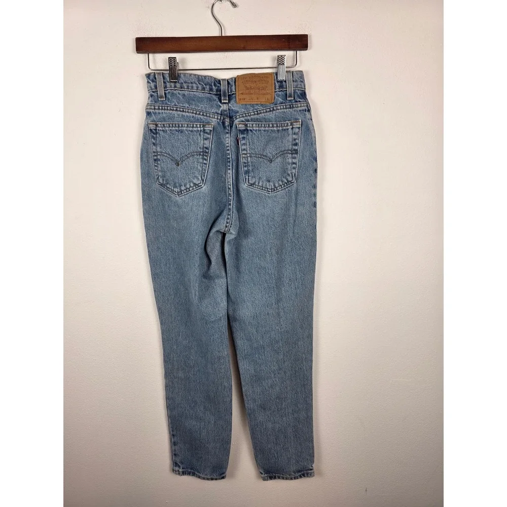Levi's 512 Vintage 1996 Women's Light‎ Wash Slim Fit Tapered Leg Jeans Size 7S - Picture 2 of 10
